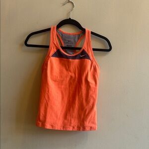 Nike Women's Tank Top in Vibrant Orange and Navy